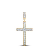 1/2CTW-DIA NK CROSS PENDANT